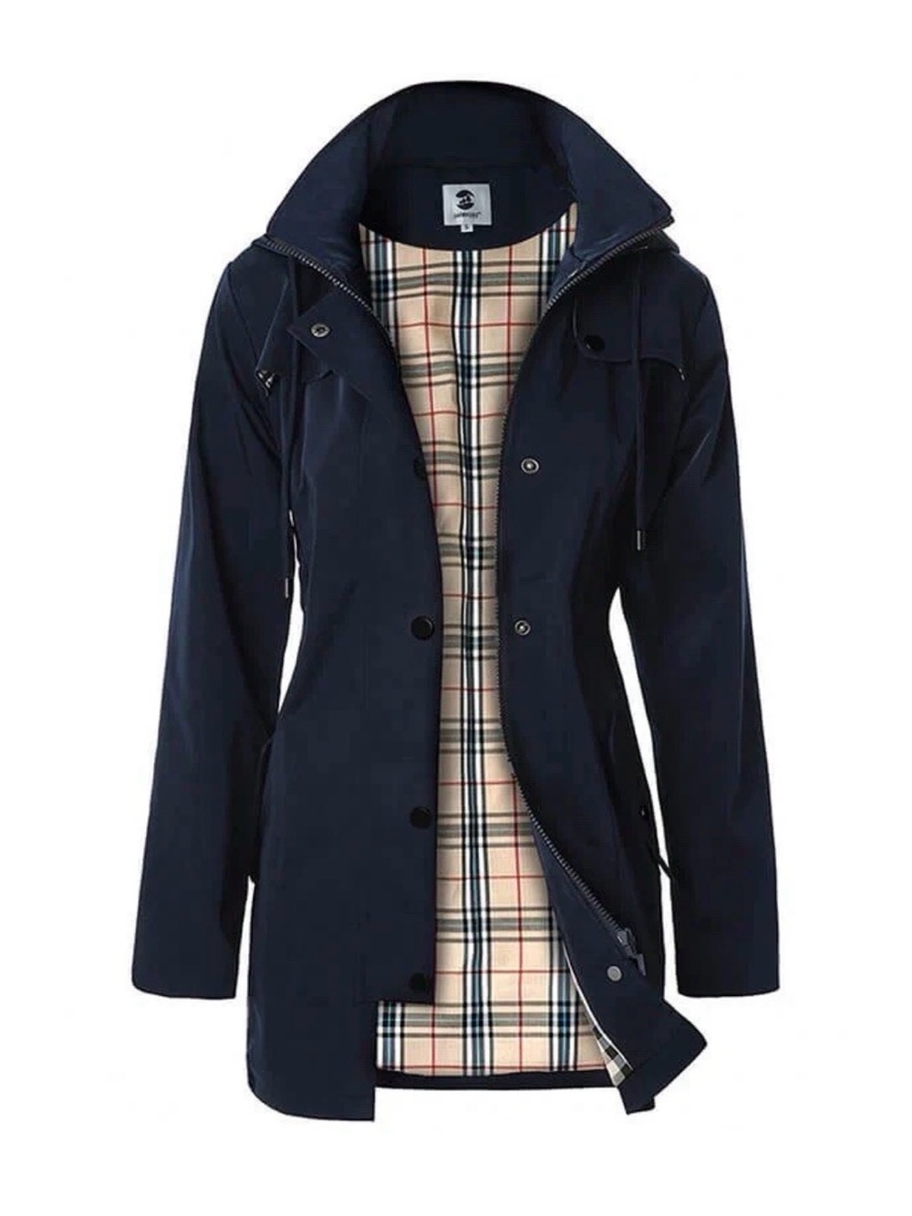 SaphiRose Women's Long Hooded Rain Jacket Outdoor Raincoat Windbreaker XXL